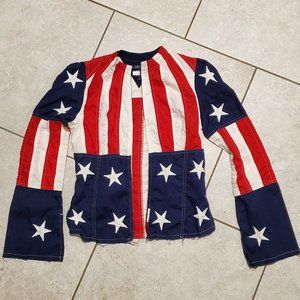 vintage tommy hilfiger womens american flag shirt